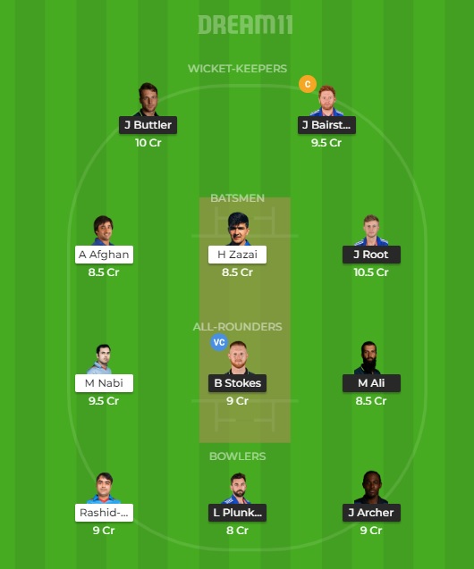 ENG vs AFGH Dream 11 Prediction: Best Dream11 team for today’s England vs Afghanistan | 2019 Cricket World Cup