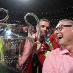 Jordan Henderson breaks down while greeting his father after Liverpool Champions league victory against Tottenham