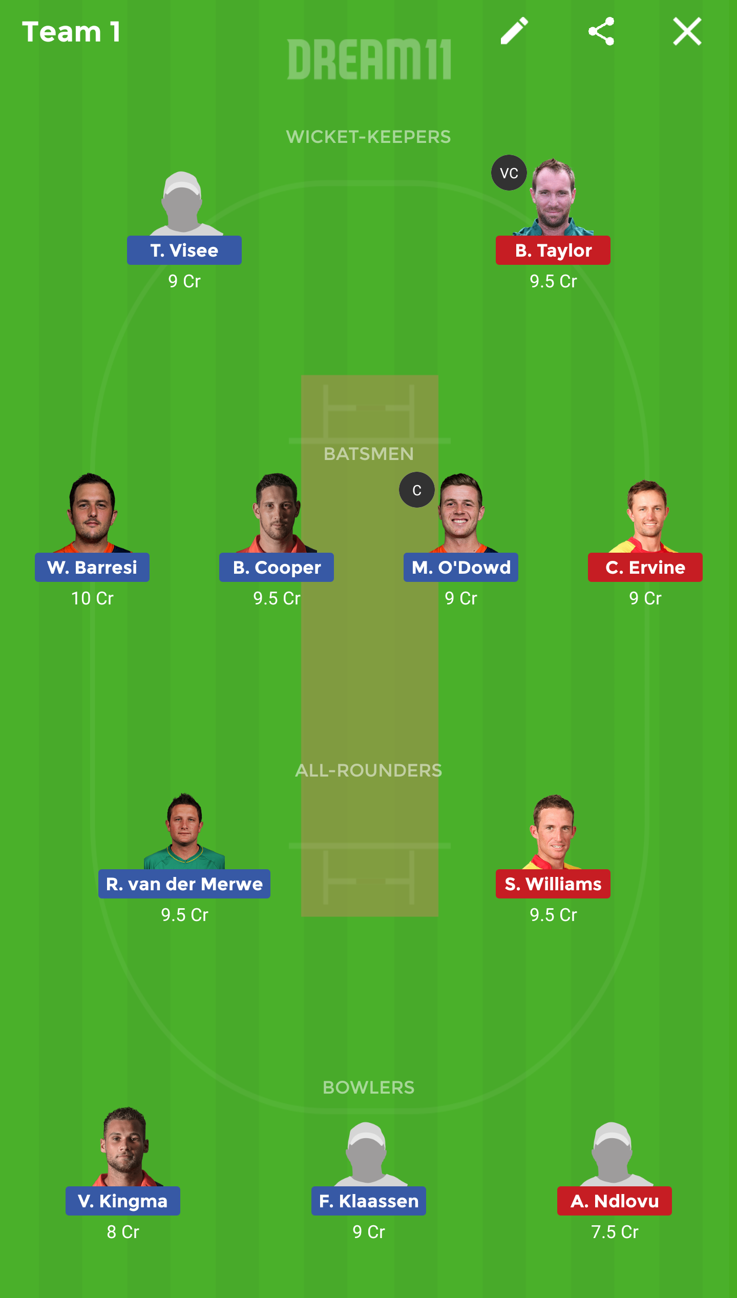 NED vs ZIM Dream 11