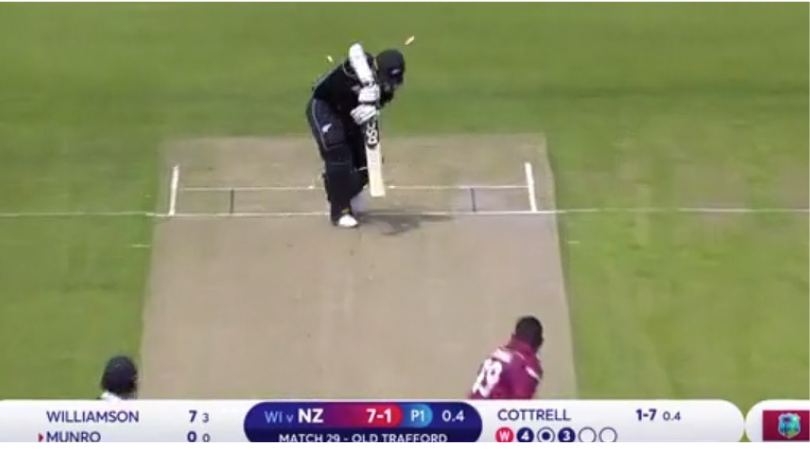 WATCH: Sheldon Cottrell dismisses both Kiwi openers in first over of the match vs New Zealand | Cricket World Cup 2019