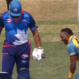 WATCH: Dwayne Bravo pokes fun at Kieron Pollard post dismissing him in Toronto vs Winnipeg GLT20 match