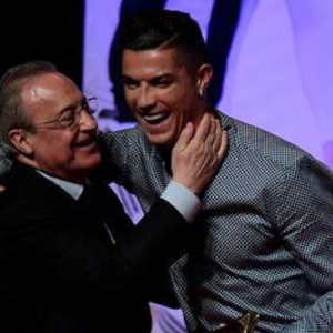 Watch: Cristiano Ronaldo and Florentina Perez reunite amidst chants of ‘Sign him again’