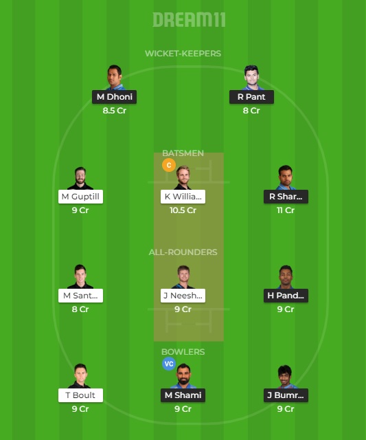 IND vs NZ Dream11 Team Prediction: Best Dream 11 Team for today’s Cricket World Cup Match | India vs New Zealand