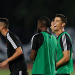 Watch: Cristiano Ronaldo jumps on policeman after a fan tried to invade Juventus training Session