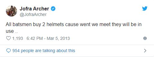 Jofra Archer's old tweets predicting England's semi final journey to 2019 World Cup final at Lord's goes viral