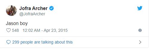 Jofra Archer's old tweets predicting England's semi final journey to 2019 World Cup final at Lord's goes viral