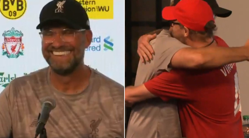 Jurgen Klopp says 'You look like my f**king doppelganger' after journalist asks for a hug