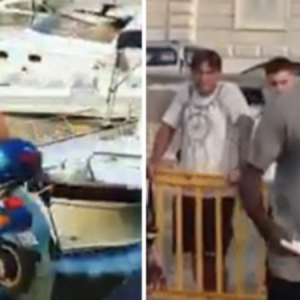 Watch: Mario Balotelli pays €2000 Cash to a Bar owner after he accepts to drive Moped into the sea