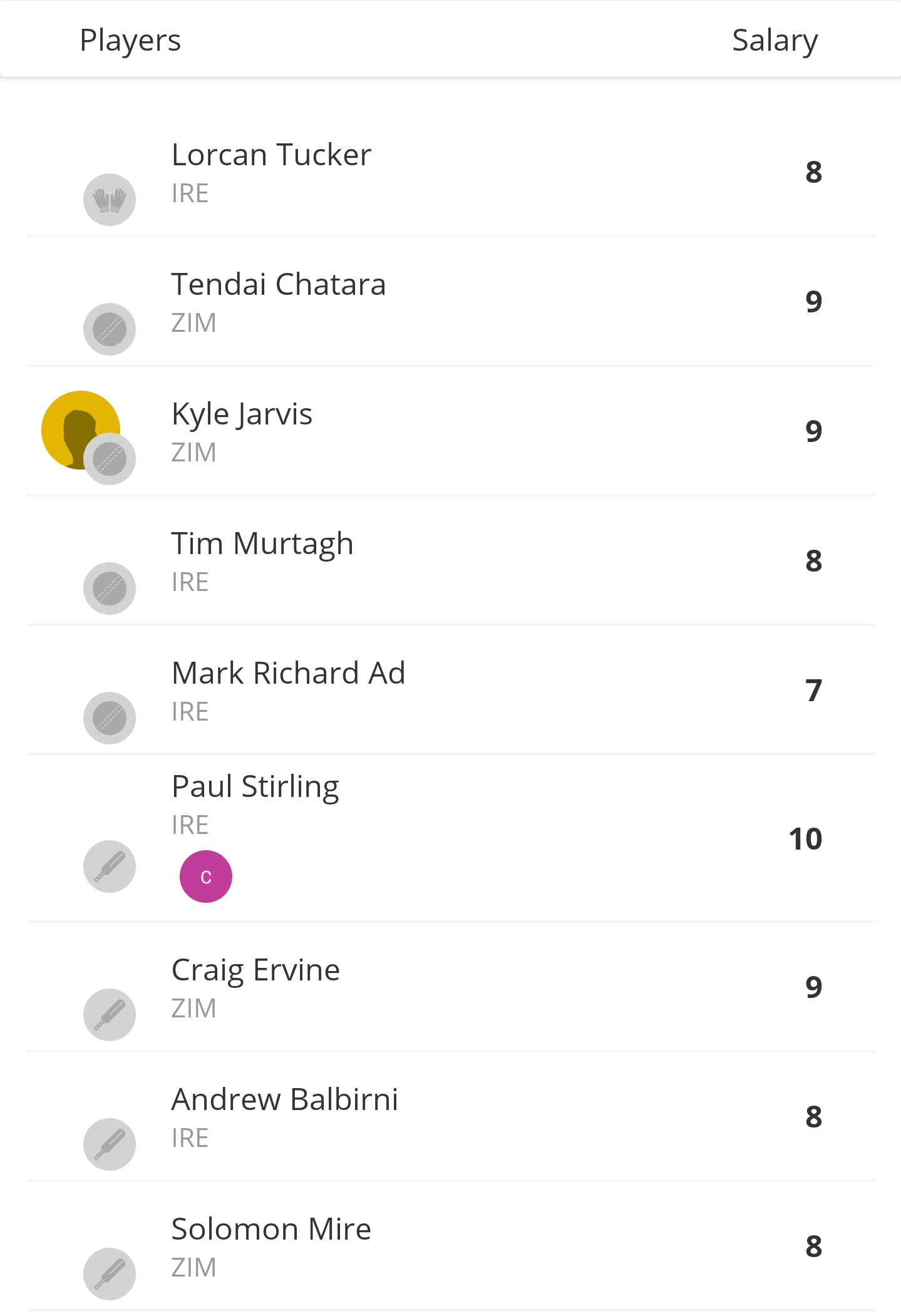 IRE vs ZIM Fantain 2