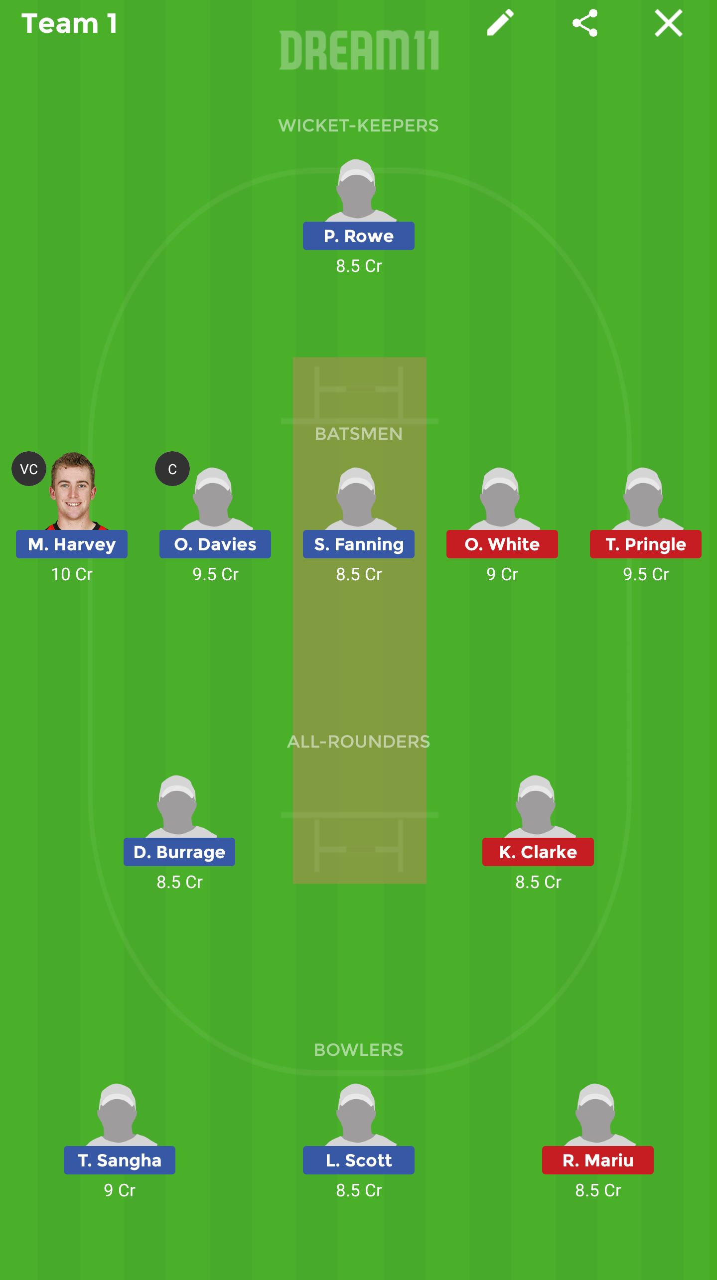 AU-Y vs NZ-Y Dream11