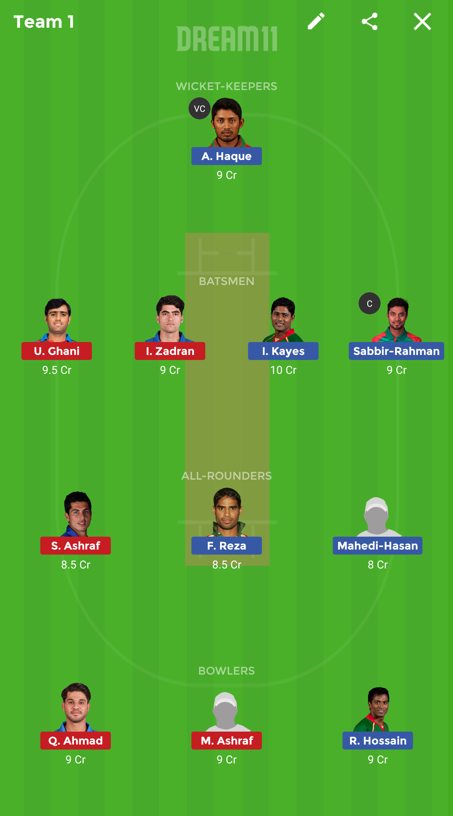 BN-A vs AF-A Dream11