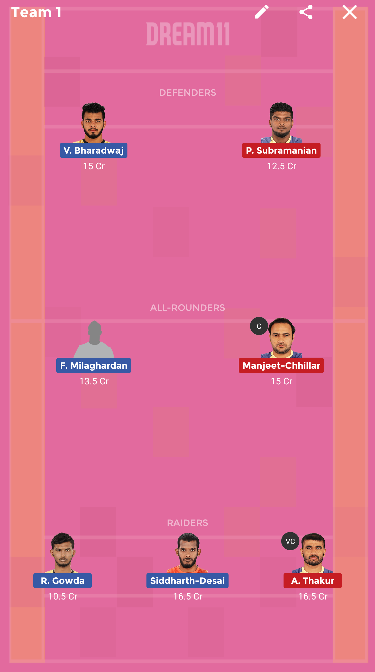 HYD vs TAM Dream11 