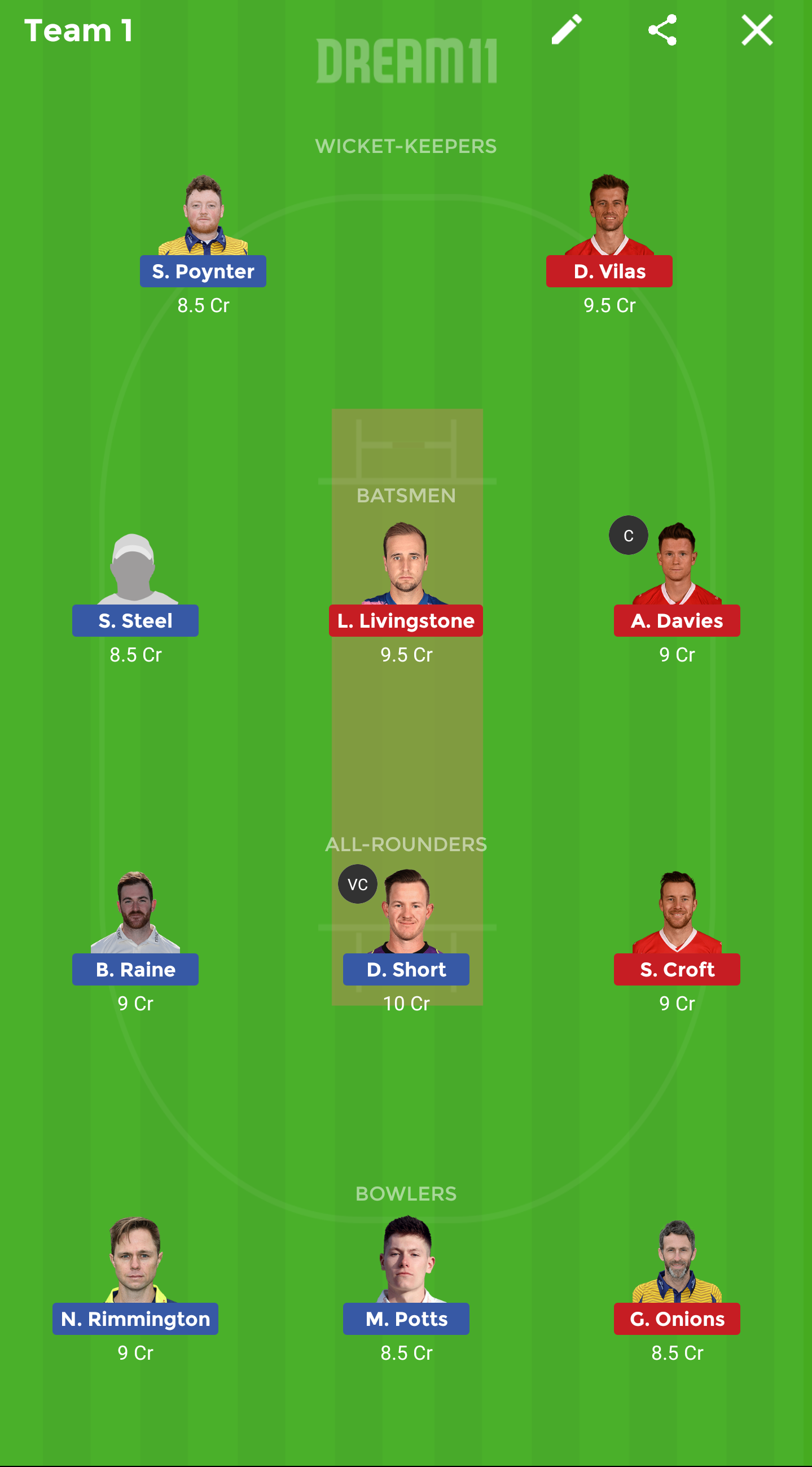 DUR vs LAN Dream11