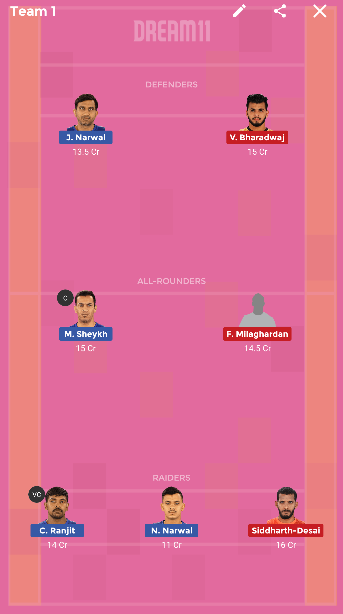 DEL vs HYD Dream11