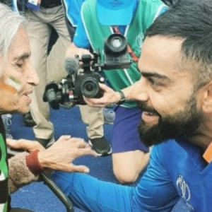 WATCH: Virat Kohli meets 87-year old Charulata Patel after India beat Bangladesh in 2019 Cricket World Cup