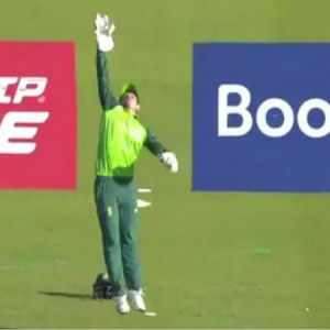 Quinton de Kock catch vs Australia: Watch de Kock grab stunning catch to dismiss Glenn Maxwell