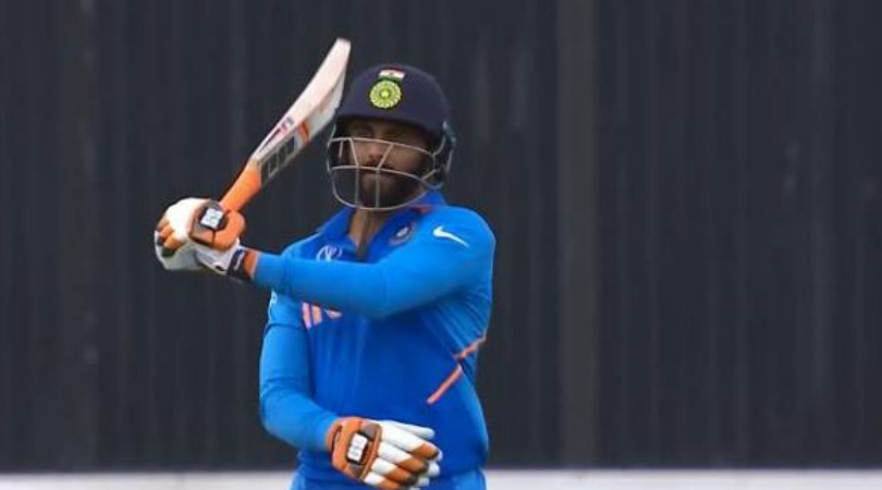 Ravindra Jadeja 50 celebration: Watch Jadeja bring up his half-century with his popular sword celebration vs New Zealand | Cricket World Cup 2019