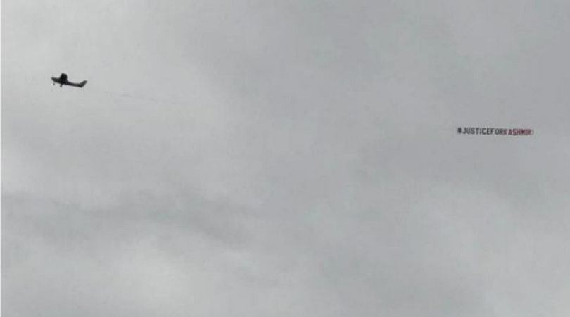 WATCH: Unauthorized plane carrying 'Justice for Kashmir' banner flies above Headingley stadium during India vs Sri Lanka 2019 World Cup match