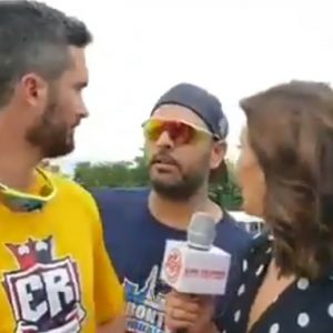 WATCH: Yuvraj Singh hilariously crashes into Ben Cutting's interview with girlfriend Erin Holland during Global T20 Canada 2019 match