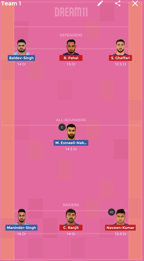 BEN vs DEL Dream11