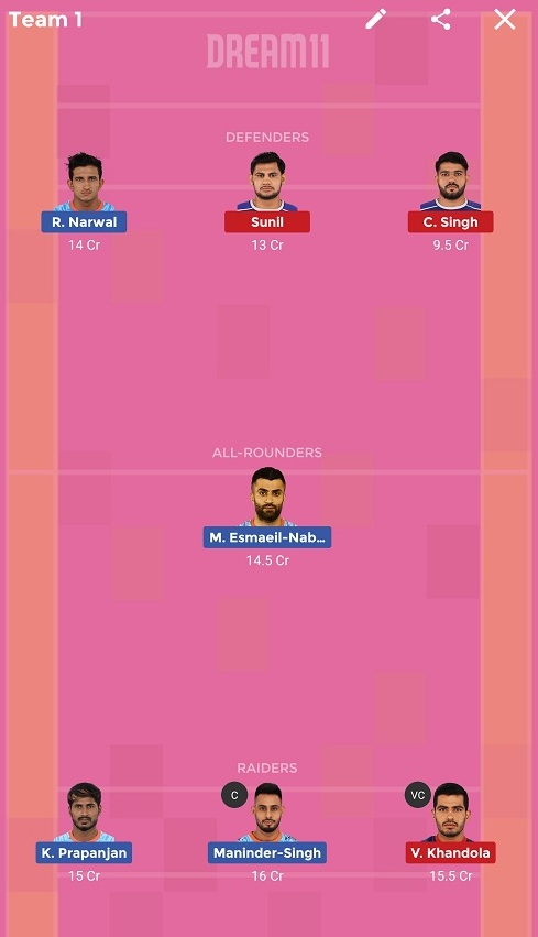 BEN vs HAR Dream11