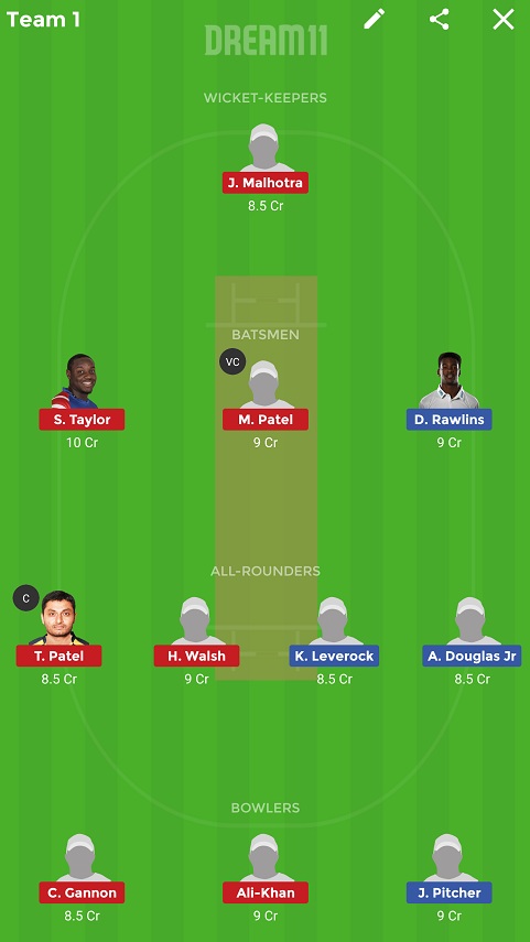 BER vs USA Dream11