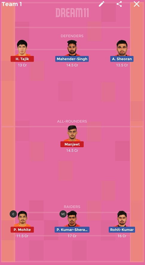 BLR vs PUN Dream11