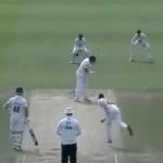 WATCH: Mark Cosgrove helmets the ball to first slip during Durham vs Leicestershire Division Two match