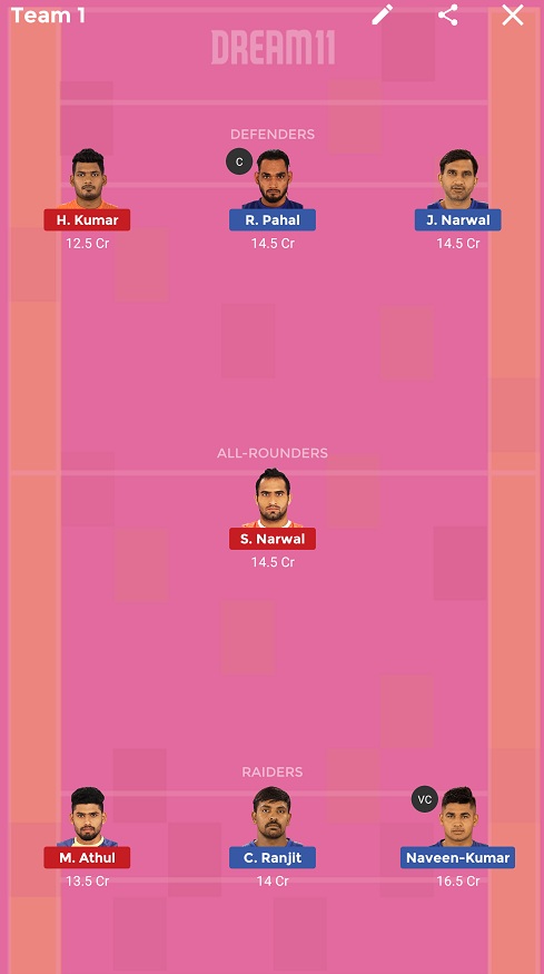 DEL vs MUM Dream11
