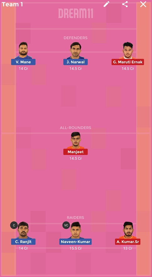 DEL vs PUN Dream11