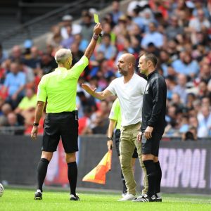 Pep Guardiola Yellow Card: Man City boss becomes the first manager to receive a yellow card