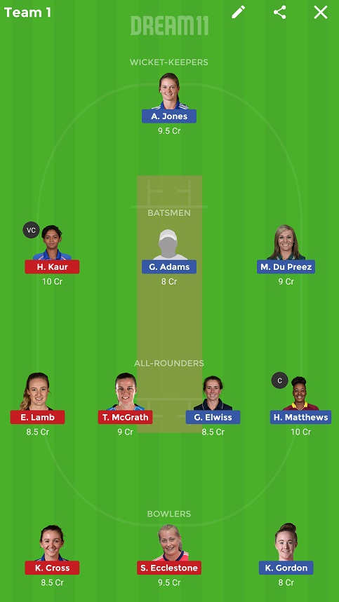 LL vs LT Dream11