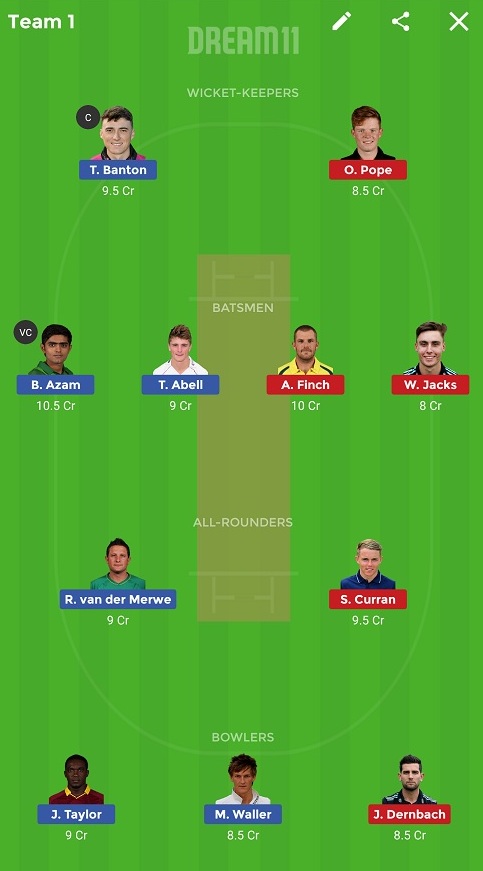 SOM vs SUR Dream11