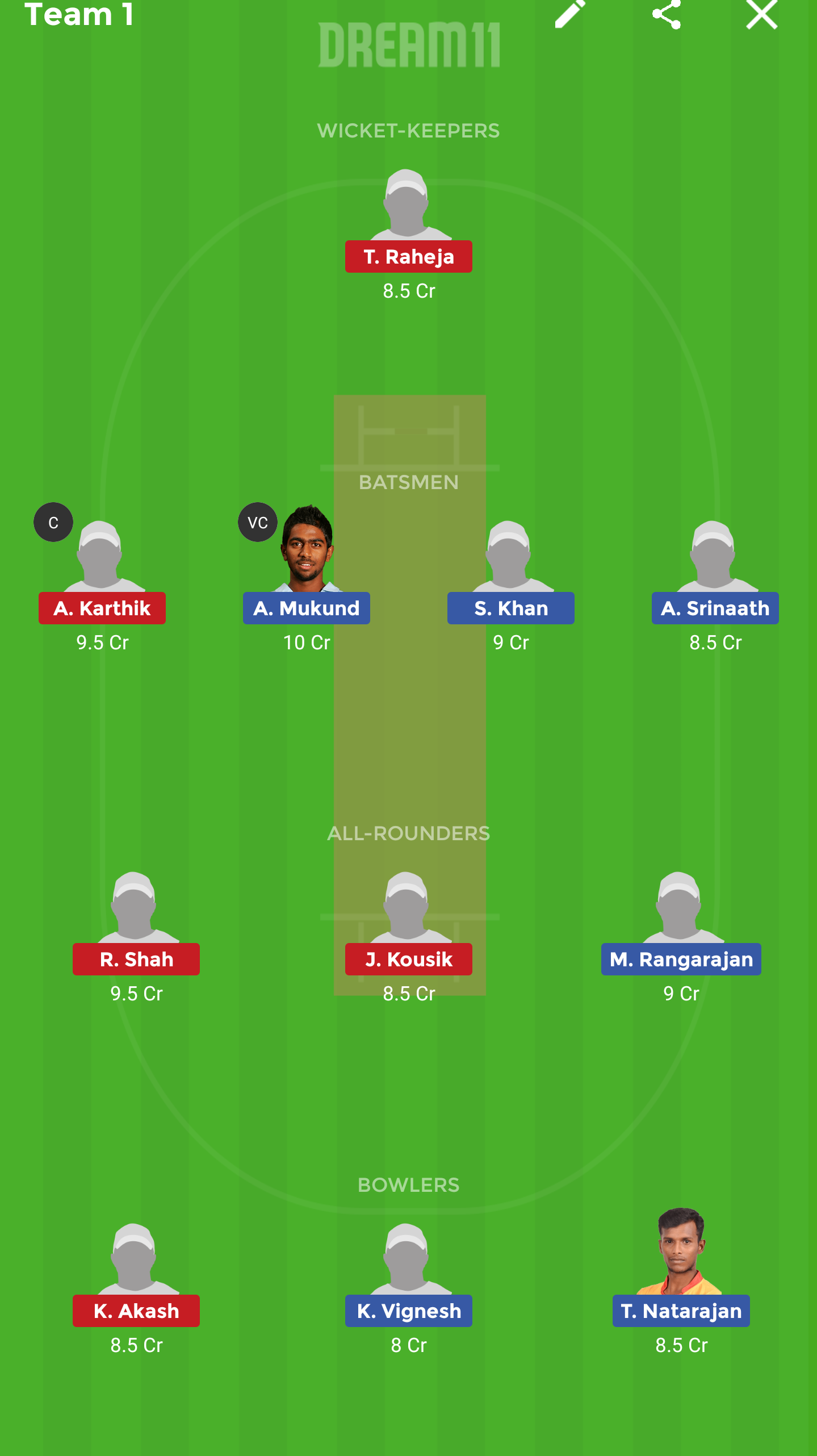 LYC vs MAD Dream11 Team