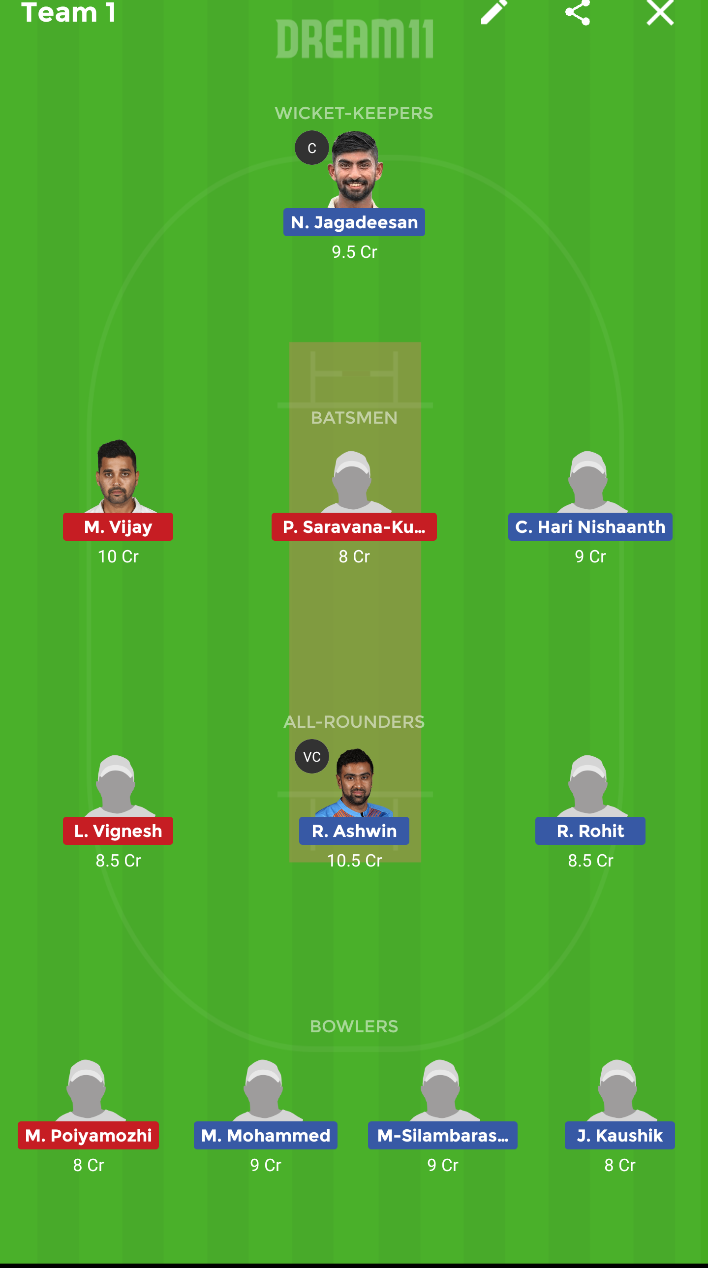 DIN vs RUB Dream11