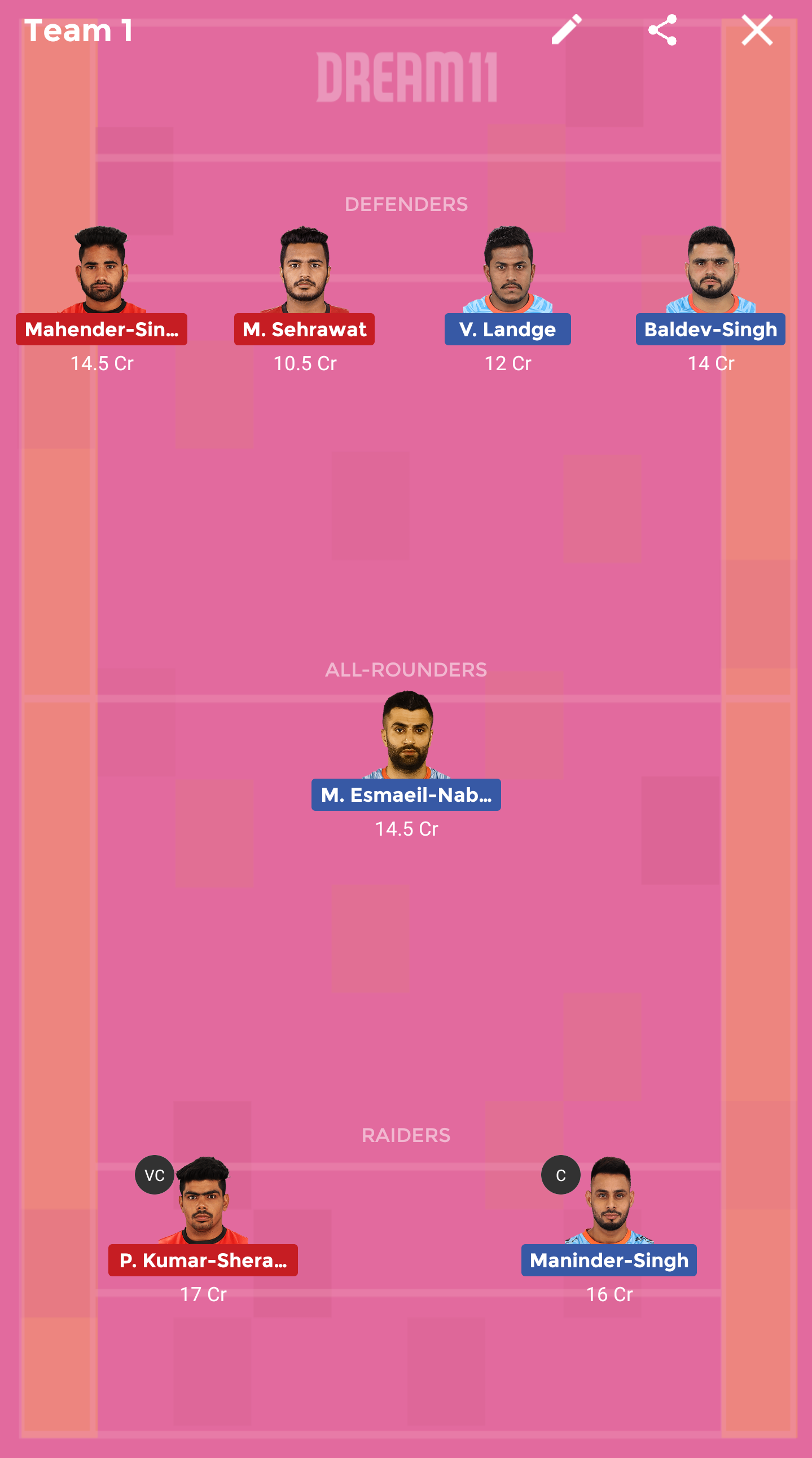 BEN vs BLR Dream11