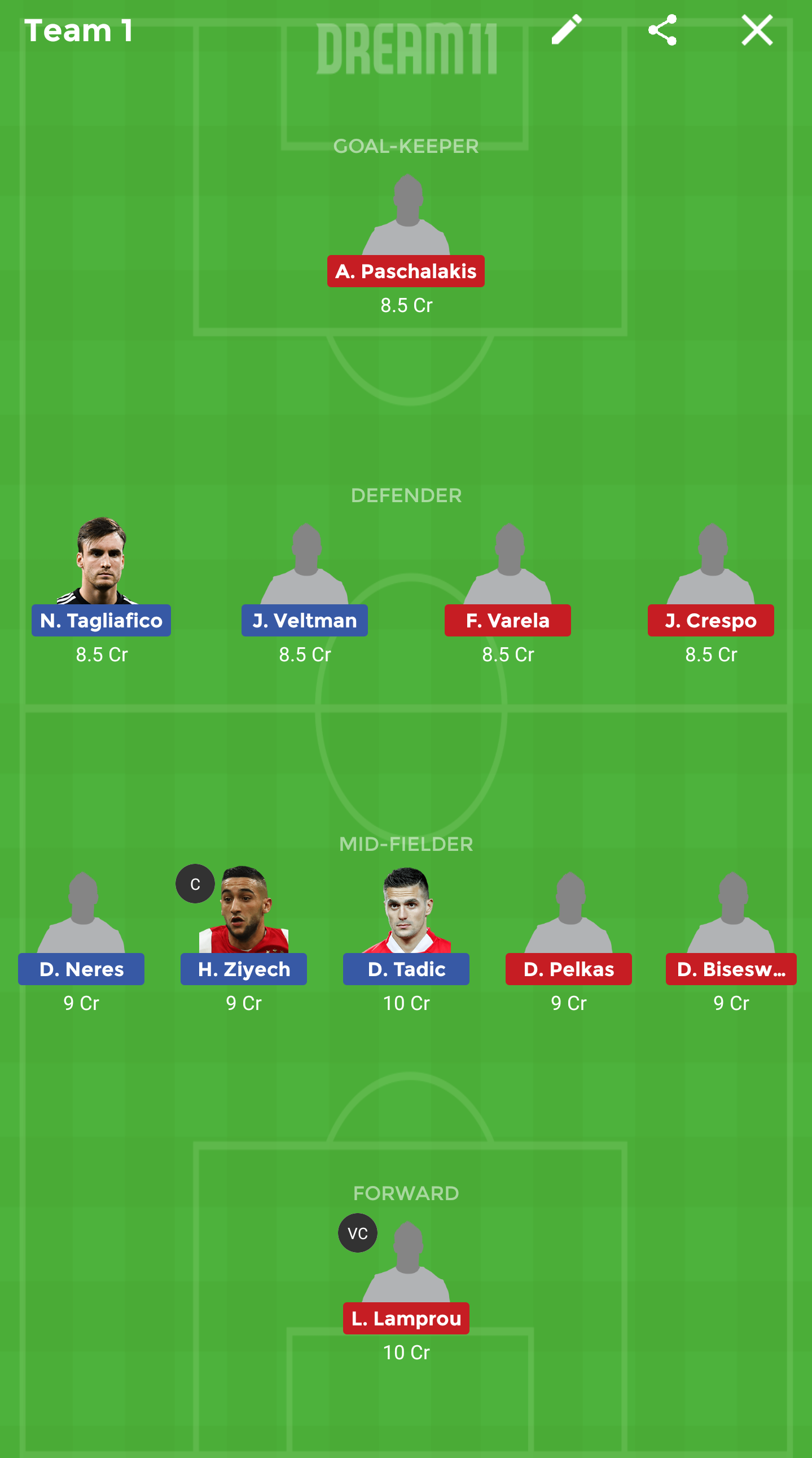 AJA vs PAO Dream11