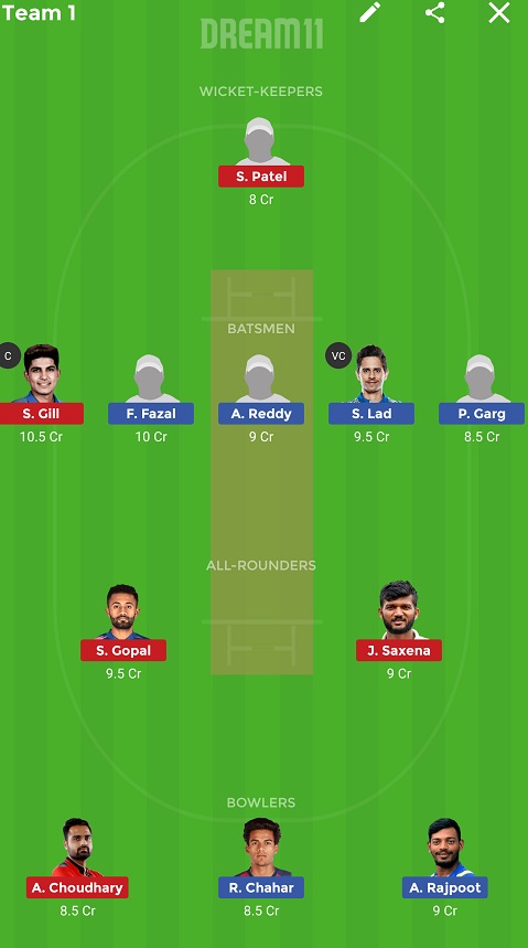 IN-G vs IN-B Dream11