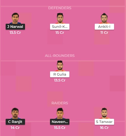 DEL vs GUJ Dream11