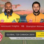 VK Vs BRW Dream11 Team Prediction : Vancouver Wolves vs Brampton Wolves Dream 11 Team Picks And Probable Playing 11