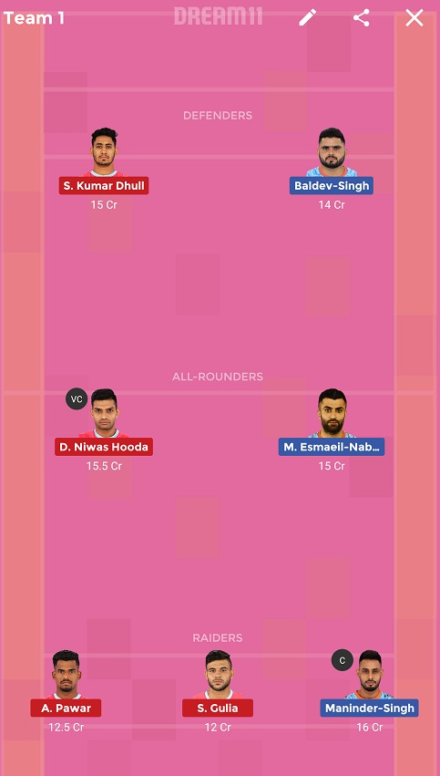 BEN vs JAI Dream11