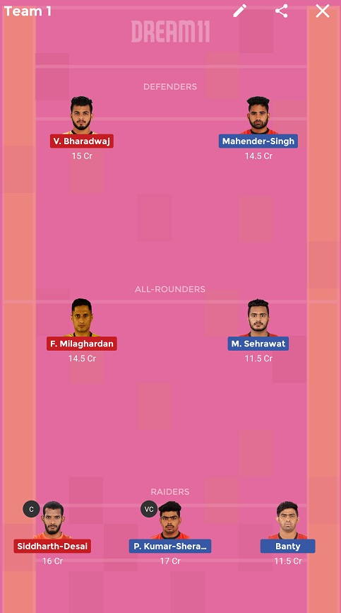 BLR vs HYD Dream11