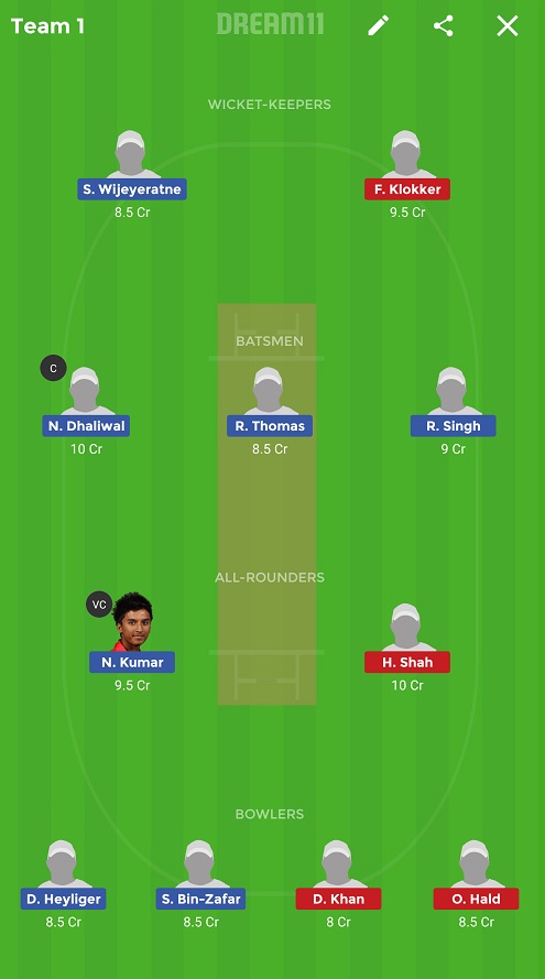CAN vs DEN Dream11