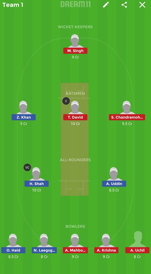 DEN vs SIN Dream11