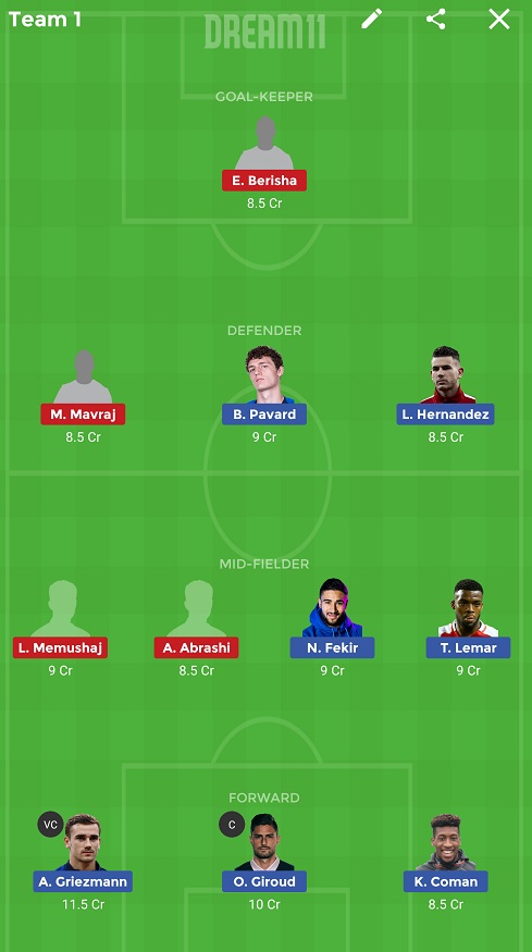 FRA vs ALB Dream11
