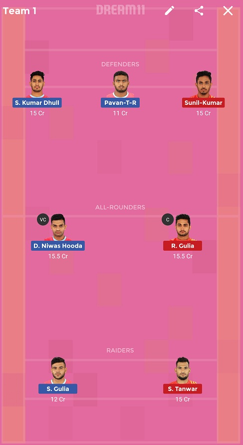 JAI VS GUJ Dream11