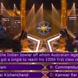 Who was the Indian bowler off whom Australian legend Don Bradman got a single to reach his 100th first-class century?