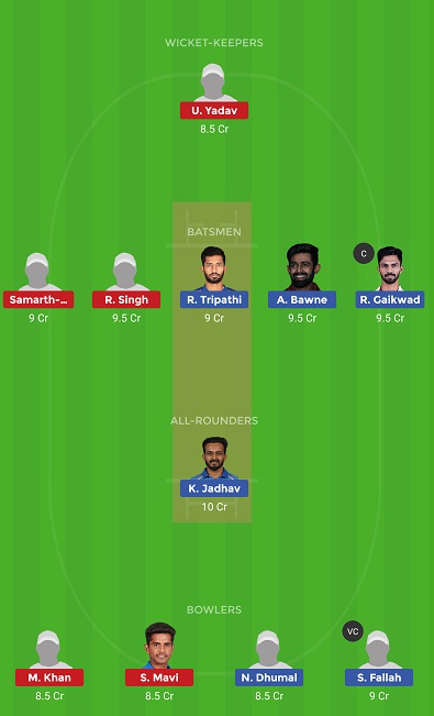 MAH vs UP DReam11
