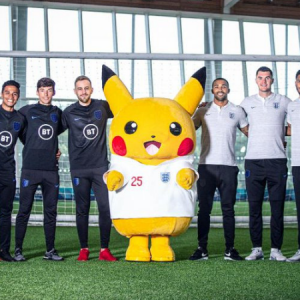 Pikachu has joined up with the England squad