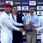 WATCH: Rashid Khan dedicates Man of the Match Award to Mohammed Nabi on his Test retirement